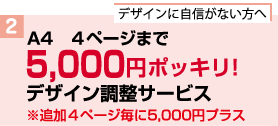 デザインに自信がない方へ、5,000円ポッキリ!デザイン修正サービス