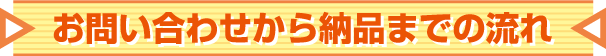 お問い合わせから納品までの流れ