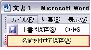 名前を付けて保存