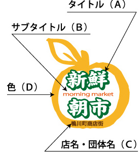 エプロンサンプルデザイン-新鮮朝市