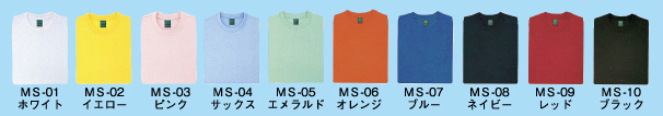 Tシャツ-カラーバリエーション