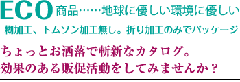ちょっとお洒落で斬新なカタログ。効果のある販促活動をしてみませんか?