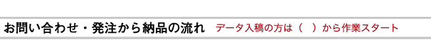 お問い合わせ・発注から納品の流れ