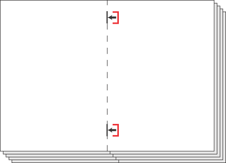 中綴じの見本-図解