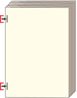 平綴じの見本-図解