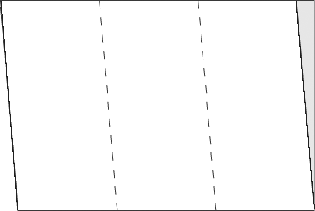 二つ折り直角巻き三つ折り（DM折り）見本-図解