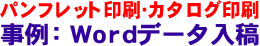 パンフレット印刷・カタログ印刷-事例：wordデータ入稿