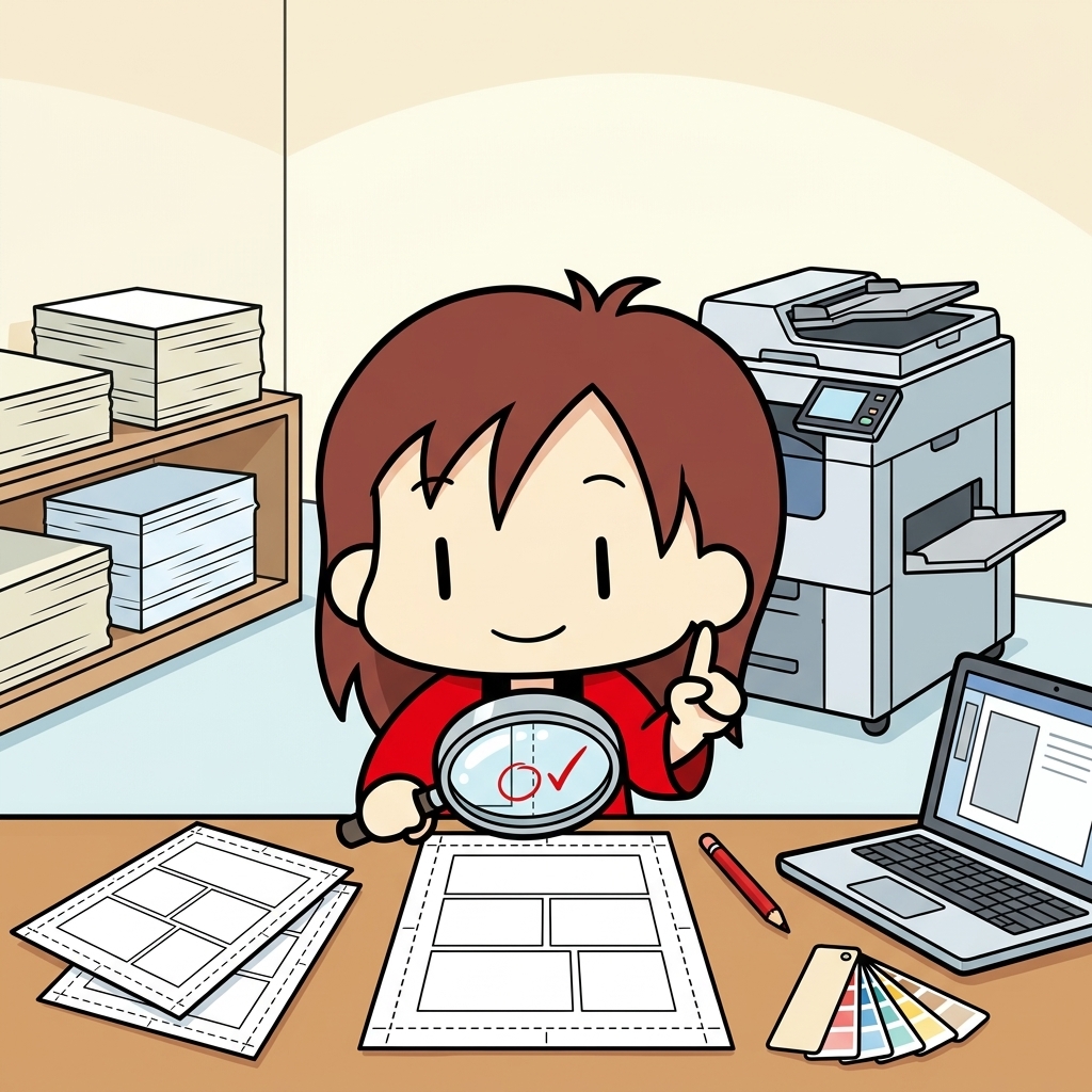 印刷前の無料データチェックによるミス防止サポート